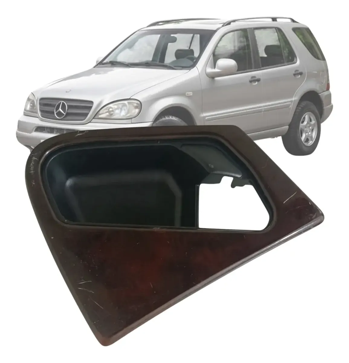Acabamento Maçaneta Mercedes Ml320 Ml350 Ml500 A1637660264 Marrom-escuro Traseira Direita